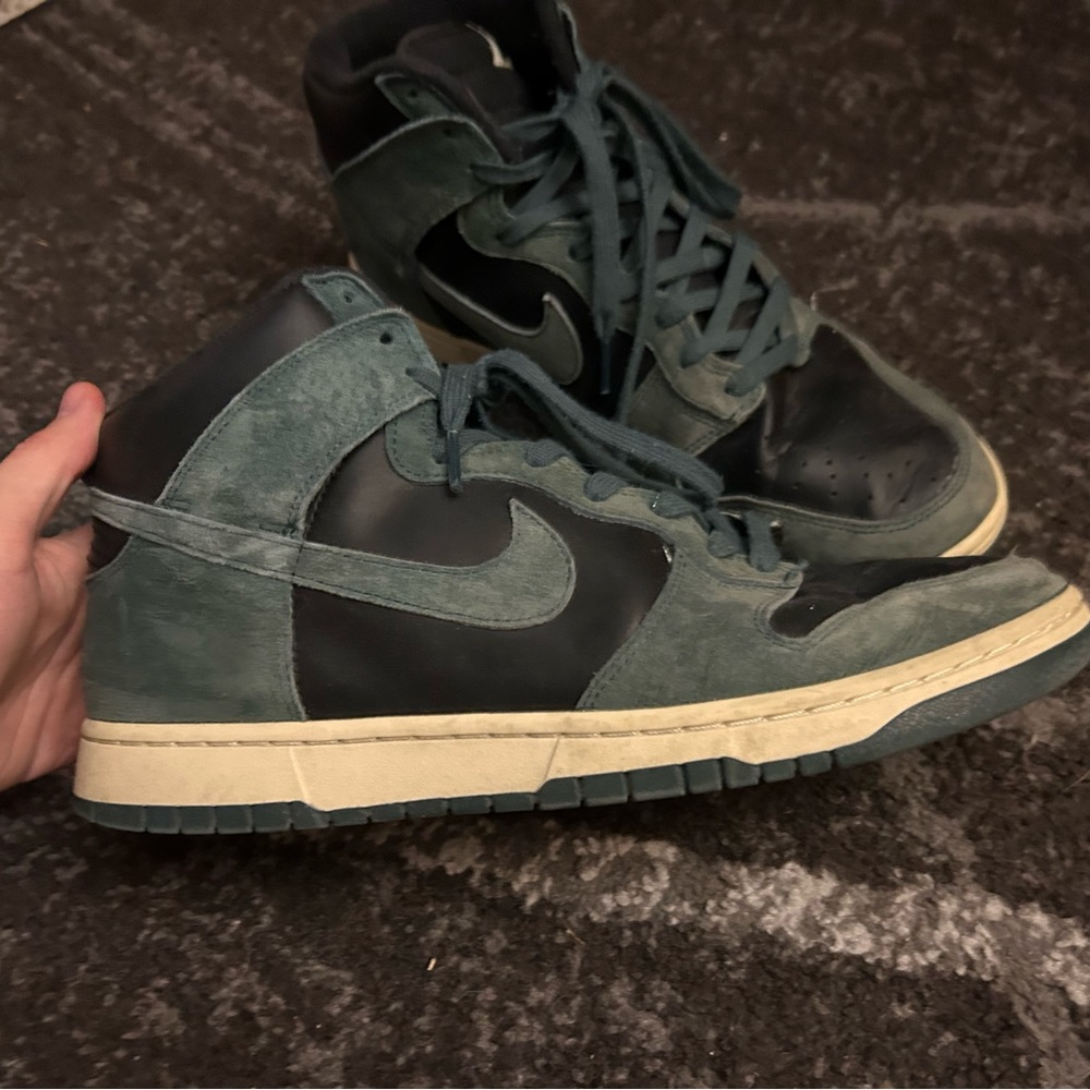 Nike dunk highs minty green color way